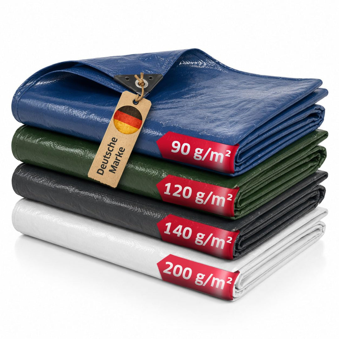 NOOR Abdeckplane Easy 90g/m² I 600 x 800 cm I Allzweckplane für Schutz vor Witterung I Ideal geeigne
