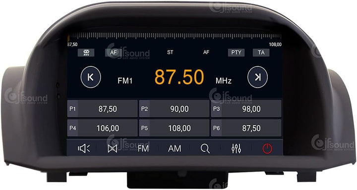 Personalisiertes Autoradio für Ford Fiesta 2013-16 Android GPS Bluetooth WiFi USB DAB+ Touchscreen 7