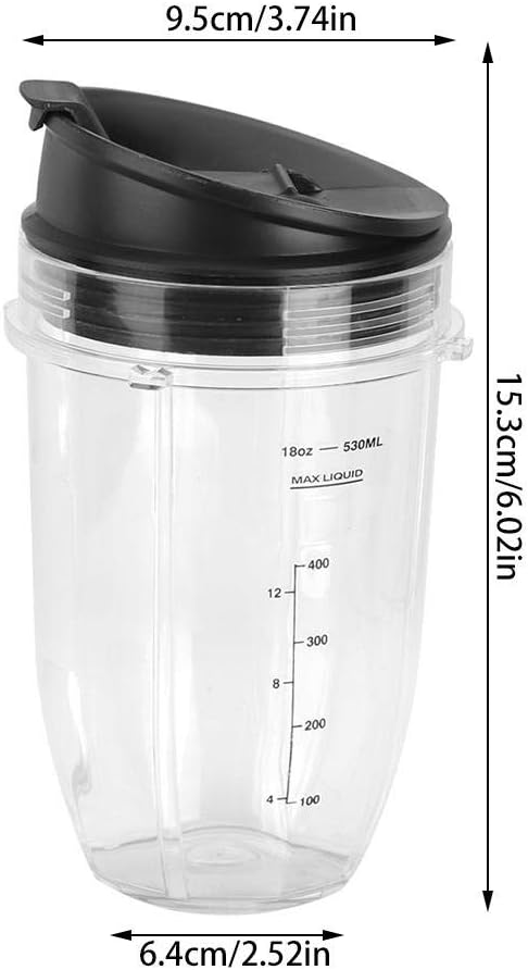 18oz, 24oz, 32oz Ersatzteile, Ersatzbecher + Deckelteilset für 900W 1000W Mixer MEHRWEG VERPACKUNG(3