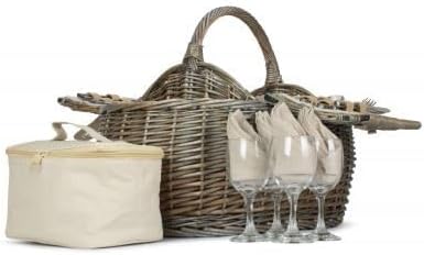Red Hamper 4 Person Boat Fitted Picnic Basket