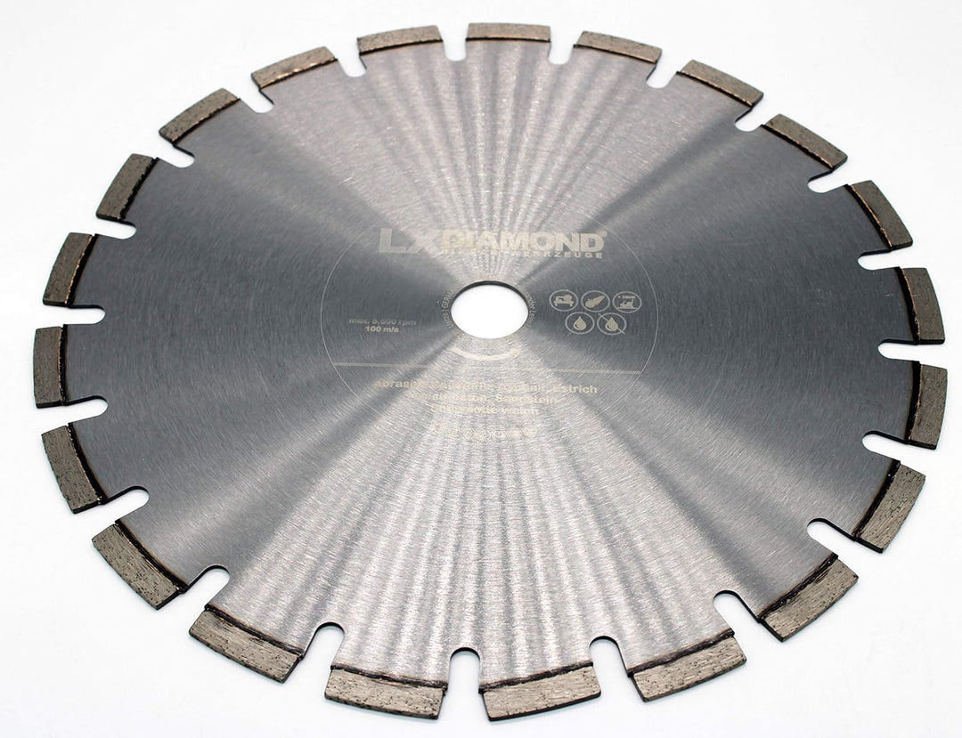 LXDIAMOND Diamant-Trennscheibe 300mm x 20,0mm - Diamanttrennscheibe für abrasive Baustoffe, Estrich,