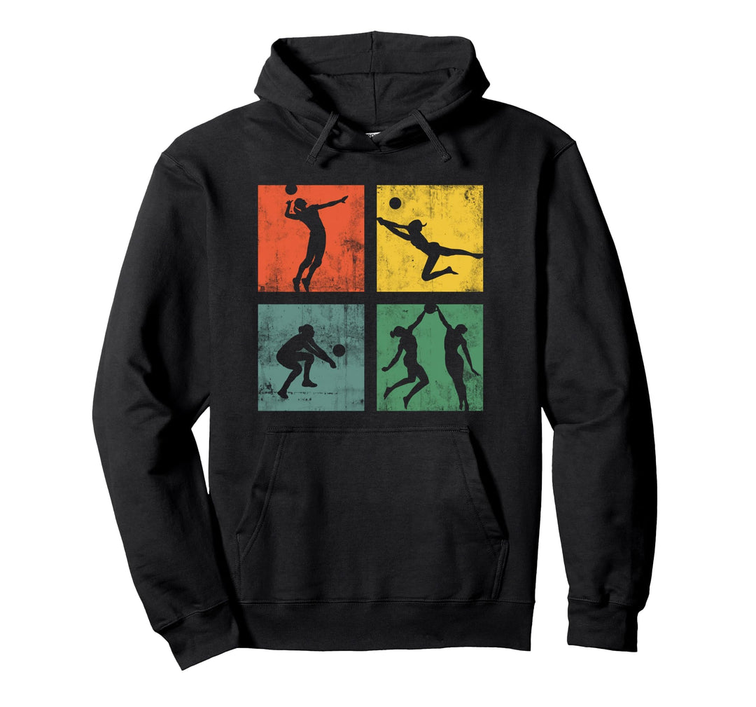 Volleyball Beachvolleyball Volleyballerin Vintage Frauen Pullover Hoodie