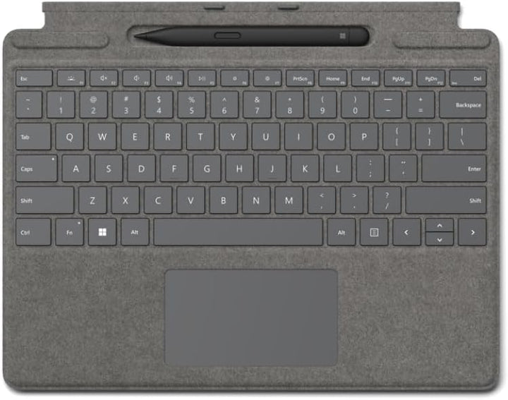Microsoft Surface Pro 8 / 9 / X Signature Keyboard Platin im Bundle mit Slim Pen 2 Schwarz, QWERTZ -