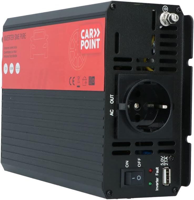 Carpoint Reiner Sinus Spannungswandler 12V>230V 500W, 500W