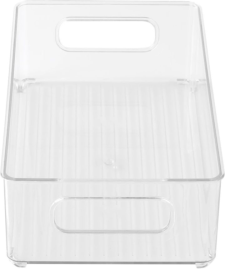 6 Stück Kühlschrank Organizer Box Set, 3 Grössen Kühlschrank Aufbewahrungsbox, Stapelbar Kühlschrank