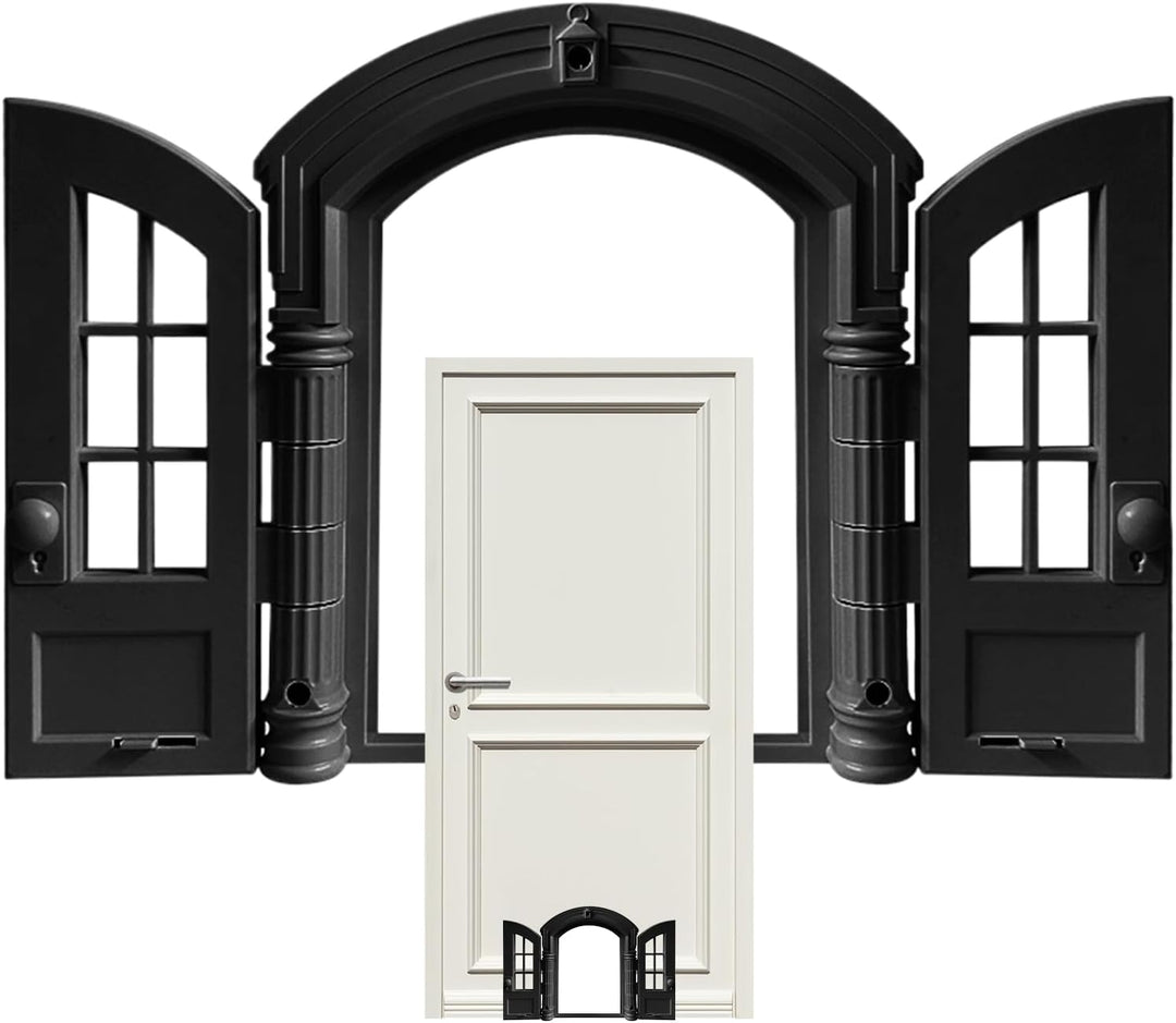 Katzentür für Innenräume,Im französischen Retro-Design mit Einer abschliessbaren Funktion,Katzendurc