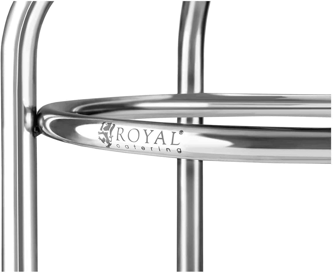 Royal Catering - Hocker Edelstahlhocker (29 cm Sitzfläche, 1,6 kg, 43 x 37 cm, hygienisch und modern