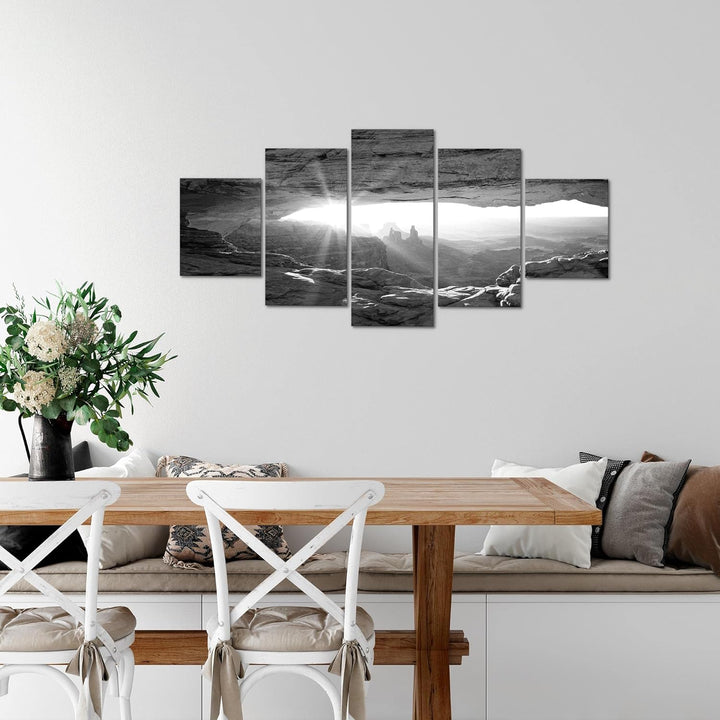 Runa Art Wandbilder Grand Canyon 5 Teilig Bild auf Vlies Leinwand Deko Wohnzimmer Schlafzimmer Berge
