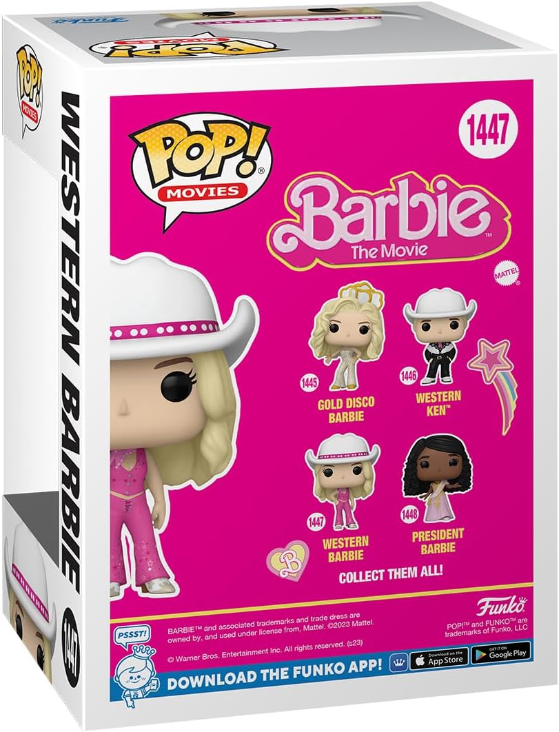 Funko Barbie Western Barbie Vinyl Figur 1447 Unisex Pop! Multicolor Vinyl Fan-Merch, Filme Einheitsg