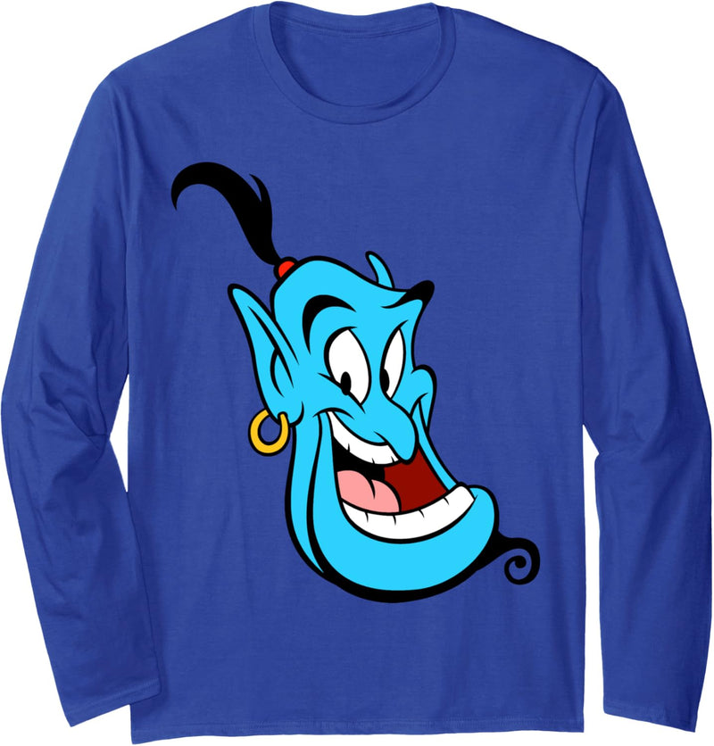 Disney Aladdin Genie Smiling Head Shot Portrait Langarmshirt