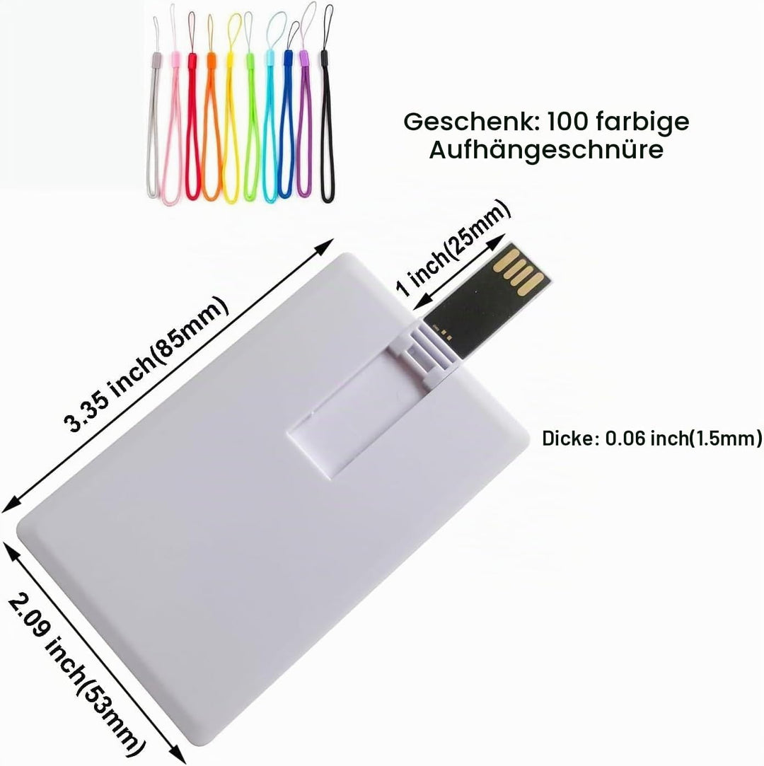 USB Stück Speicherstick 10 Stück, Kreditkarten-Design weiss 2 GB 2 GB weiss, 2 GB weiss