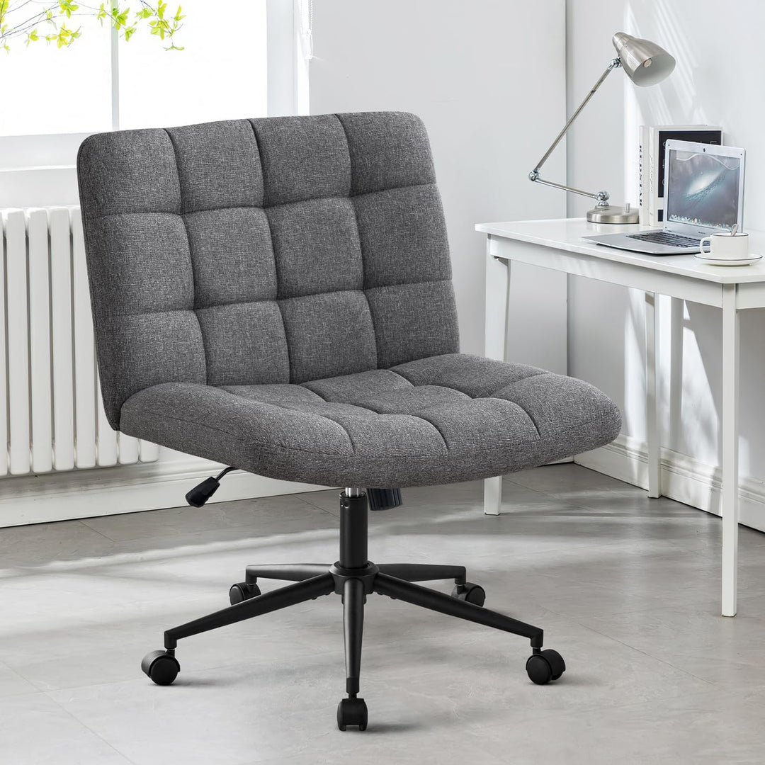 Hellove Bürostuhl Schreibtischstuhl mit breiter Sitzfläche, Ergonomischer Schneidersitz Stuhl ohne A