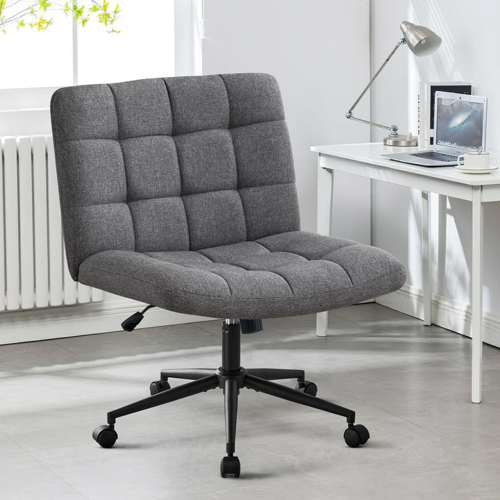 Hellove Bürostuhl Schreibtischstuhl mit breiter Sitzfläche, Ergonomischer Schneidersitz Stuhl ohne A