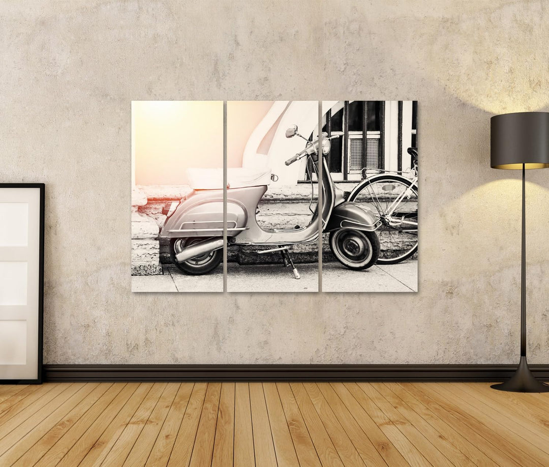 islandburner Bild auf Leinwand Vintage Vespa Roller Gs 150 Bilder Wandbilder Poster, Leinwand 130x80