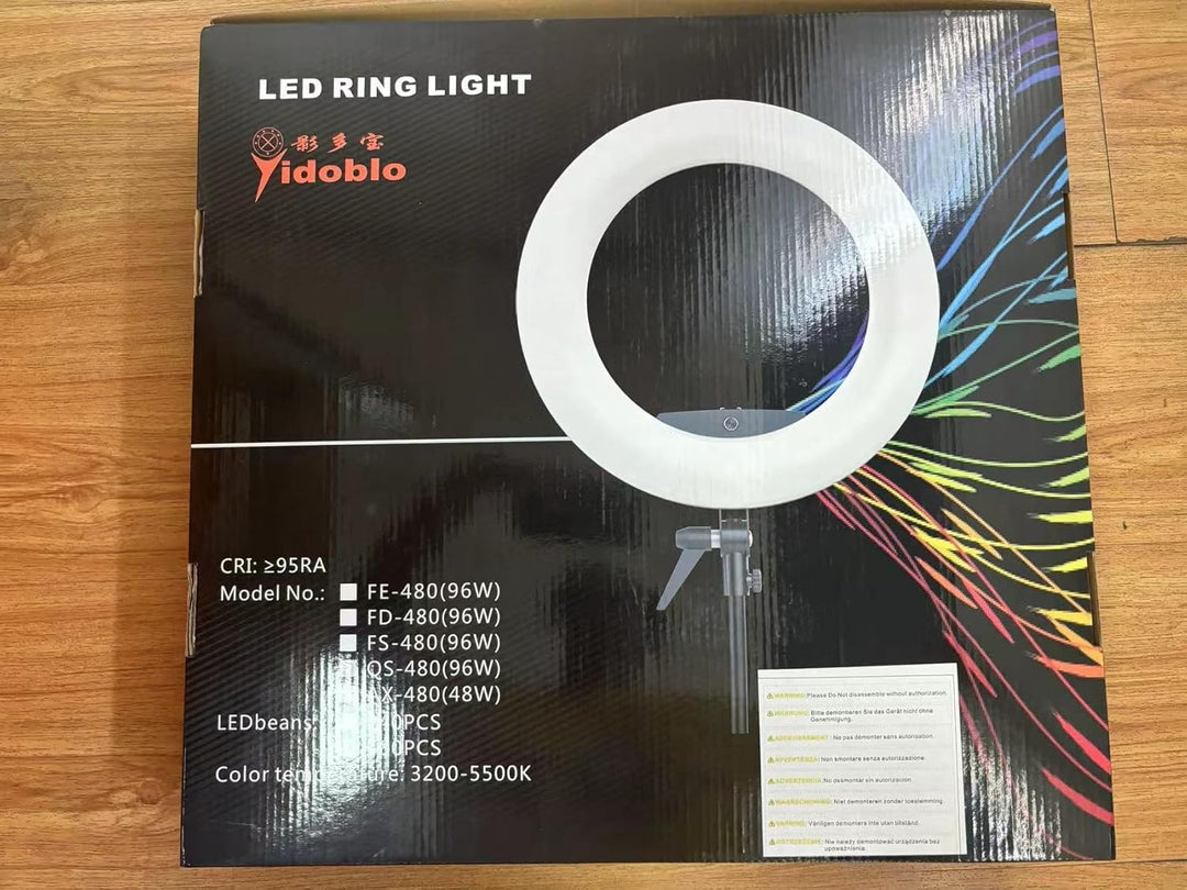 YIDOBLO FS-480II 5500K Bio-Farbkamera Foto / Studio / Telefon / Video 18 '' 480 LED Ringlicht LED La