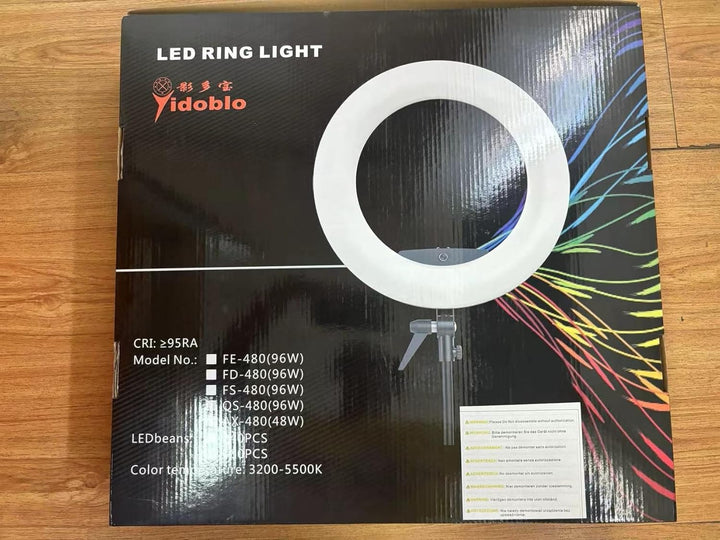 YIDOBLO FS-480II 5500K Bio-Farbkamera Foto / Studio / Telefon / Video 18 '' 480 LED Ringlicht LED La