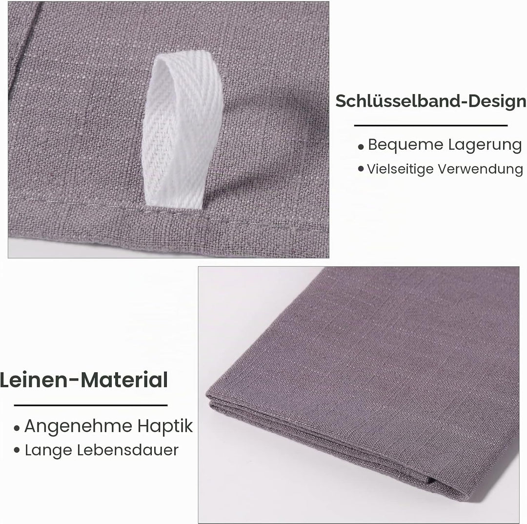 Stoffservietten, 6er Pack Hochwertige Grau Servietten 40x40 cm, Tischdekoration Servietten Hochzeit