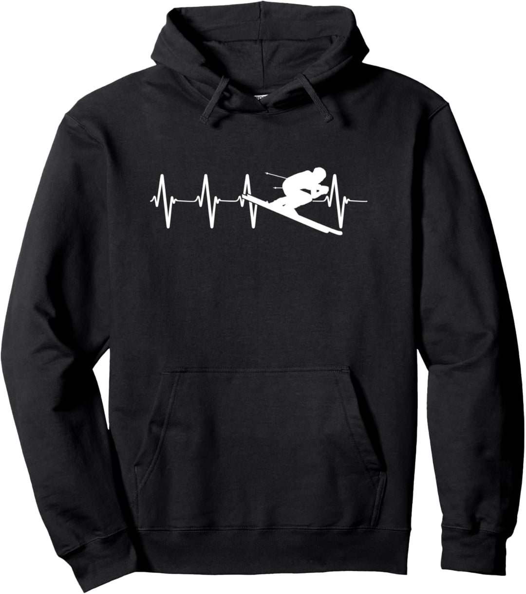Ski-Heartbeat Skifahrer Geschenk für einen Ski-Hintern Pullover Hoodie