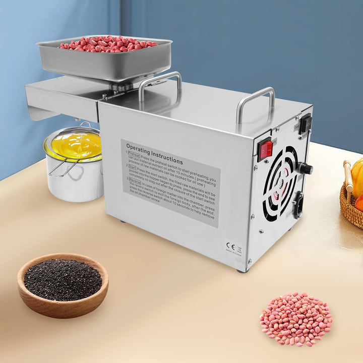 WFIETN - 1800W Ölpresse Maschine, Edelstahl Elektrische Ölpressmaschine Ölextraktionsmaschine, Kalt