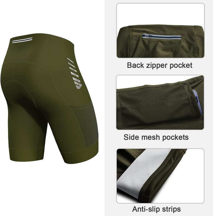 Lo.gas Radhose Herren Kurz Gepolstert 4D Fahrradhose Herren Kurz Gepolstert Schnelltrockende Elastis