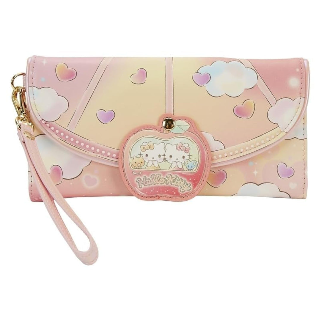 Loungefly Sanrio Hello Kitty Carnival Flap Wristlet Wallet, Mehrfarbig/Meereswellen (Ocean Tides)