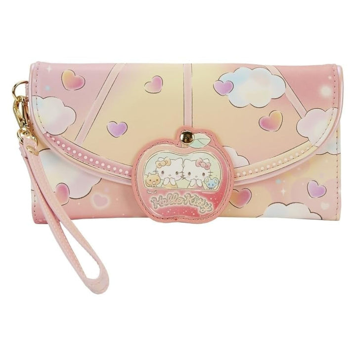 Loungefly Sanrio Hello Kitty Carnival Flap Wristlet Wallet, Mehrfarbig/Meereswellen (Ocean Tides)