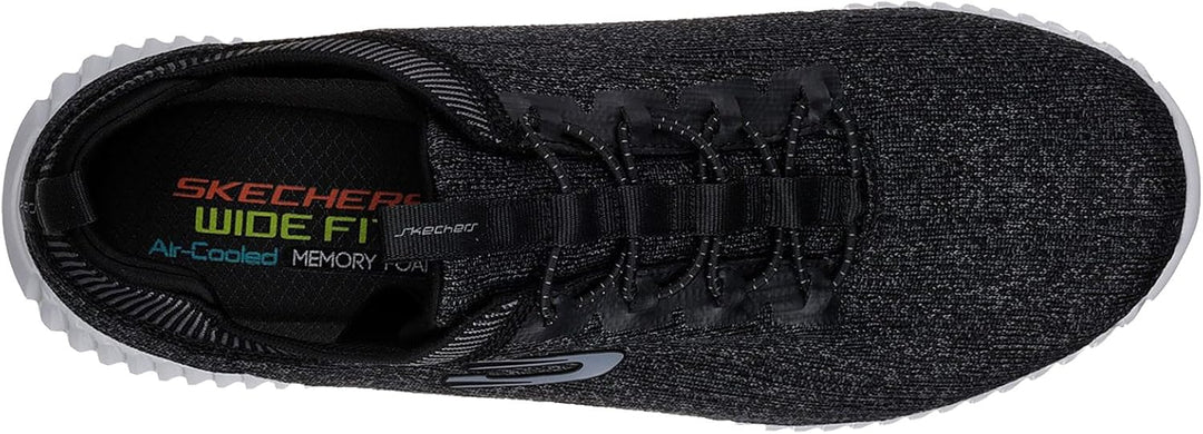 Skechers Herren Elite Flex Hartnell Halbschuhe 39 EU Black Gray Mesh Trim, 39 EU Black Gray Mesh Tri