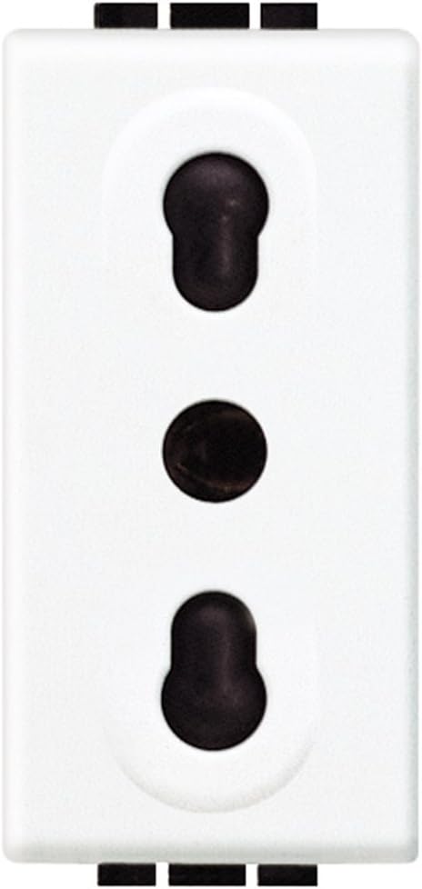 BTicino ASTN4180 Kit10pcs LL - pr 2P+T 10/16A 250Vac Piep, weiss, 10 Stück 10 Pezzi, 10 Pezzi