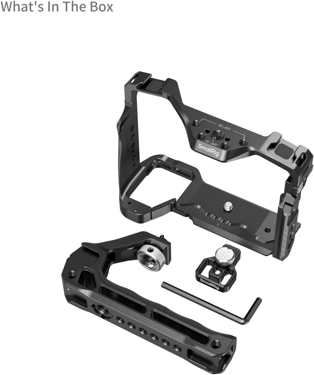 SMALLRIG A7 IV Käfig Cage mit oberem Griff und HDMI-Kabelklemme, Basis Kit für Sony Alpha 7 IV/Alpha