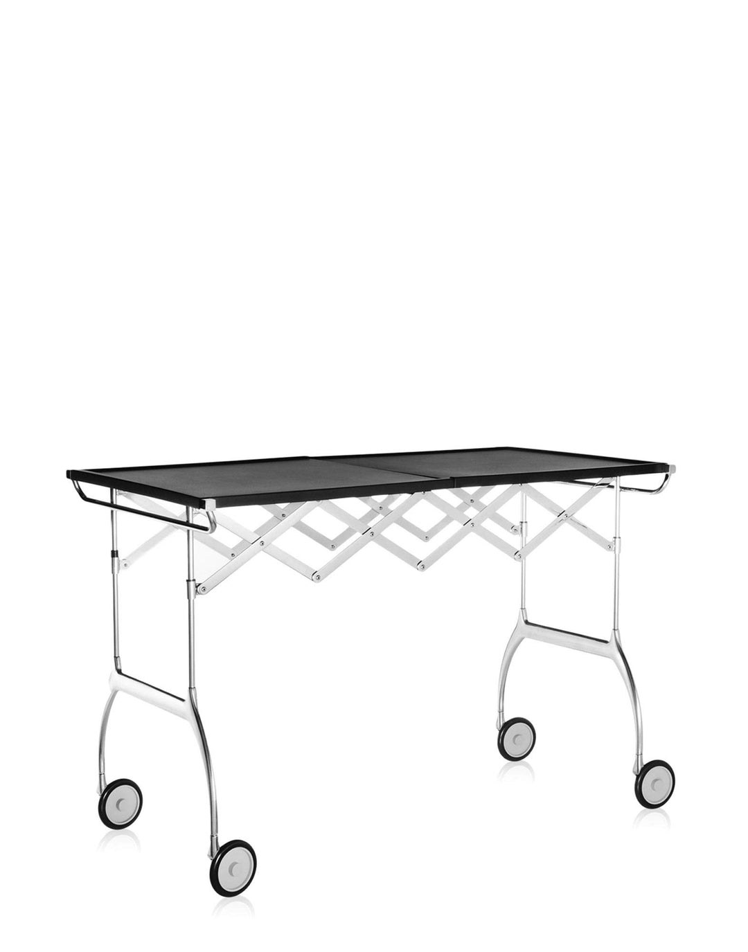 Kartell Battista Küche-Sets, Plastik, schwarz, 54 x 69 x 100 cm Schwarz Verchromtes Struktur, Schwar