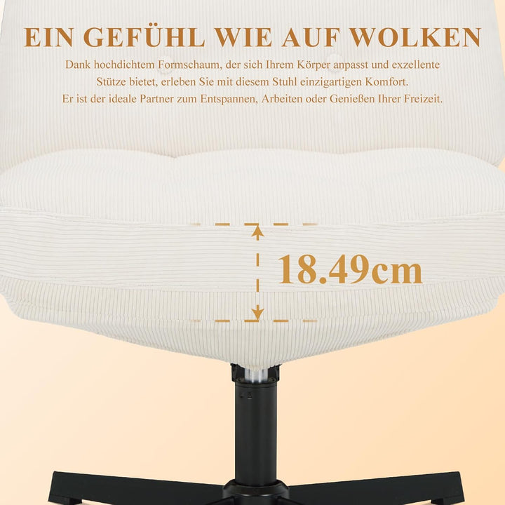 COLAMY Ergonomischer 360°Schwenkbarer Bürodrehstuhl für Zuhause - Bürostuhl mit extra Dicker Polster