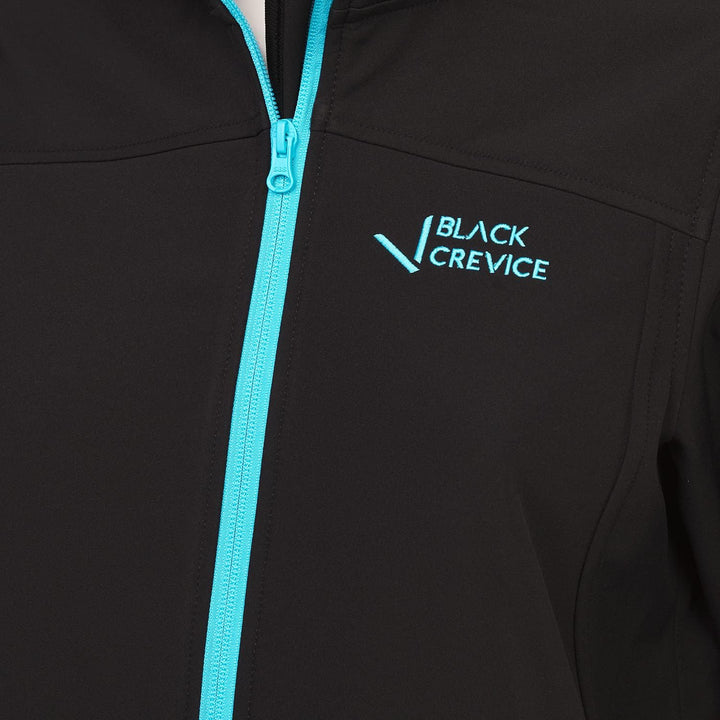 Black Crevice Damen Softshelljacke 42 black/blue, 42 black/blue