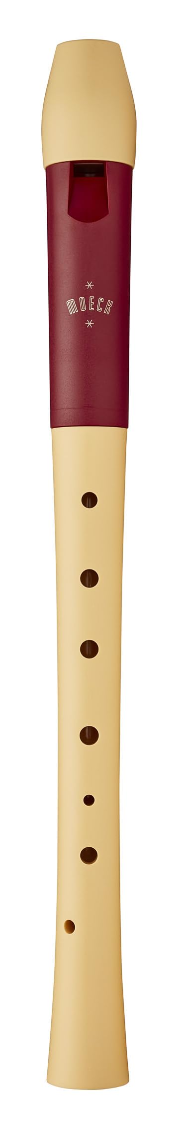 Moeck 1025 Flauto 1 Sopranblockflöte Deutsch Einfachloch Spezialkunststoff Beige mit rotem Ring C-So