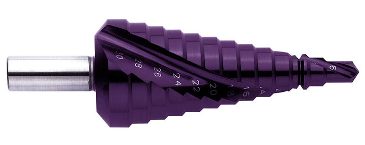 Exact 07032 Stufenbohrer Ø 4-20mm, Spiralnute, HSS, TiN