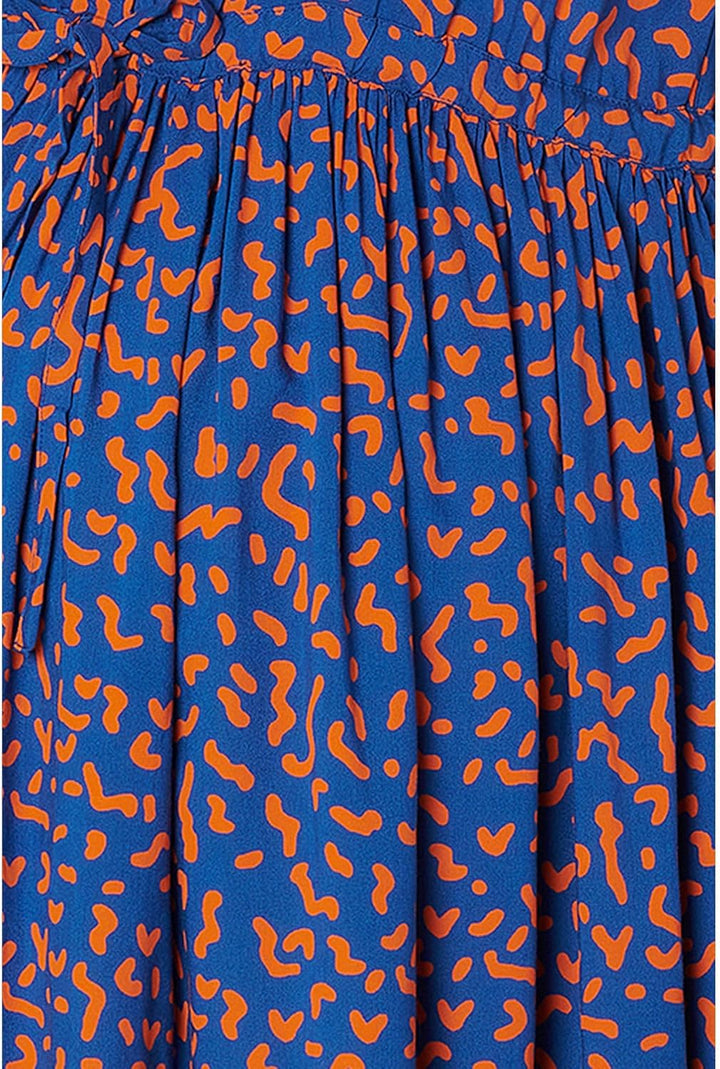 ESPRIT Maternity Damen Dress Woven Nursing Short Sleeve Allover Print Kleid, Electric Blue - 441