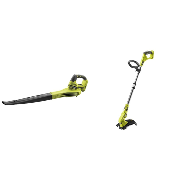 RYOBI 18 V ONE+ Akku-Laubgebläse OBL1820S & 18 V ONE+ Akku-Rasentrimmer OLT1832 (Schnittbreite 25-30
