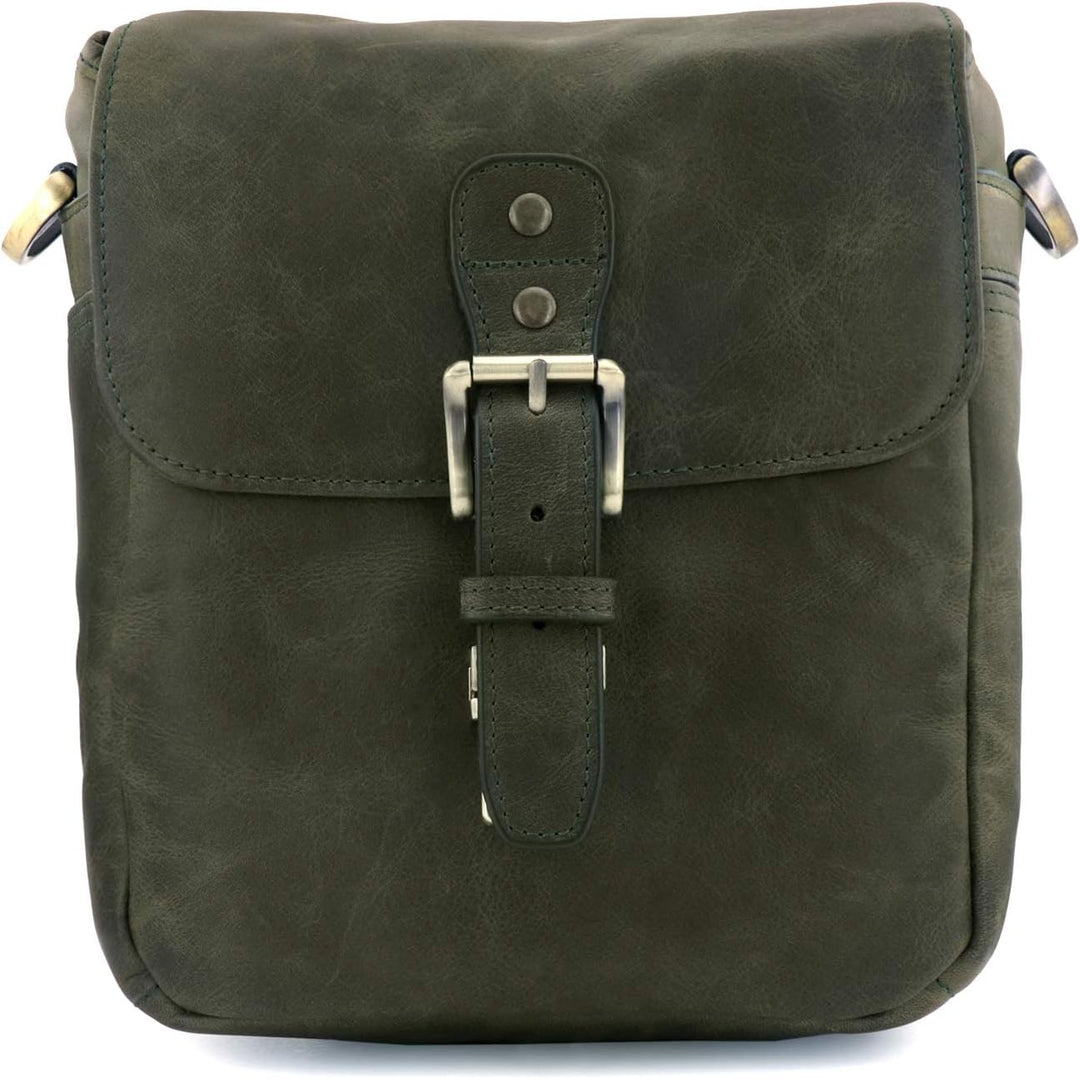 MegaGear MG1701 Torres Mini Kameratasche - Kuriertasche aus echtem Leder für Spiegellose, Sofortbild