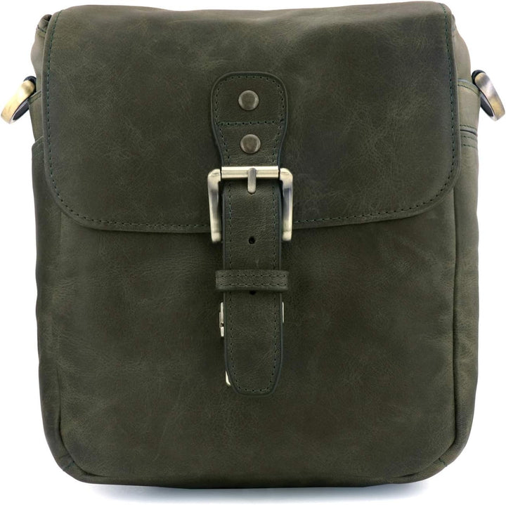 MegaGear MG1701 Torres Mini Kameratasche - Kuriertasche aus echtem Leder für Spiegellose, Sofortbild