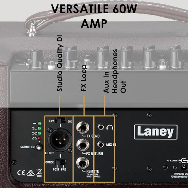 Laney A Series A-SOLO - Acoustic Instrument Combo Amp - 60W - 8 inch Coaxial Woofer, A-SOLO