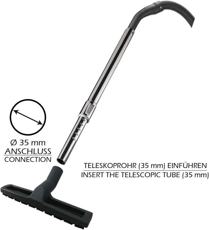 Premium Universal Hartbodenbürste Parkettdüse Bodendüse Hartbodendüse | mit 35mm Anschluss | Breite: