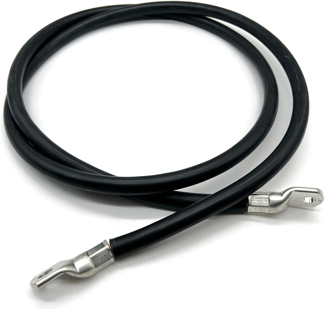eXODA Batteriekabel 70 mm² 1,8m Kabelschuhe M8 und M10 Schwarz flexibles Kabel mit 99 Prozent Kupfer