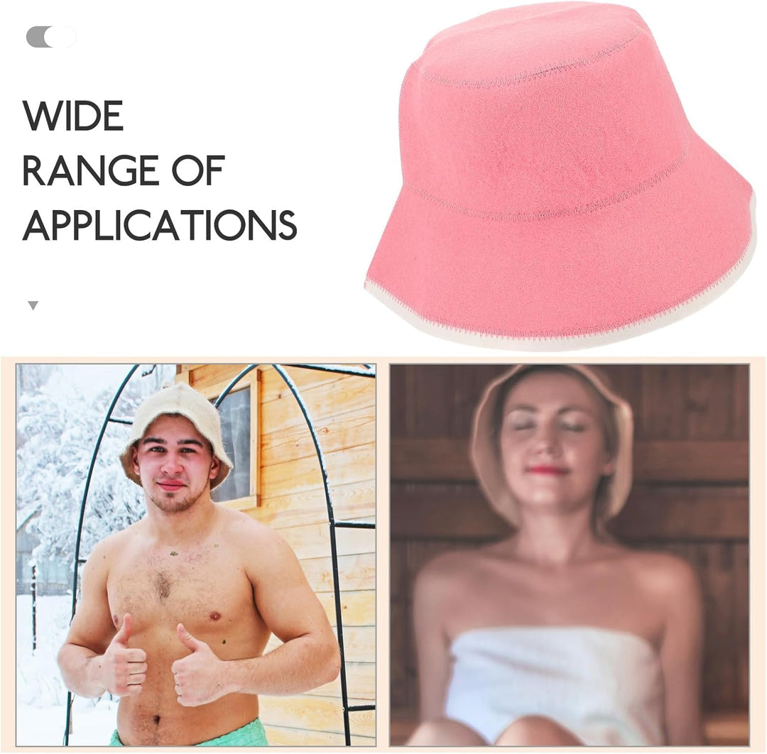 Supvox Filz-Badehut Aus Wolle Sauna-Kappe Badehaus-Duschhaube Sauna-Kopfbedeckung Für Damen Und Herr