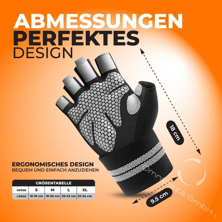 ProGrip Fitnesshandschuhe–Ideal für Männer und Frauen beim Kraftsport Gewichtheben Bodybuilding und