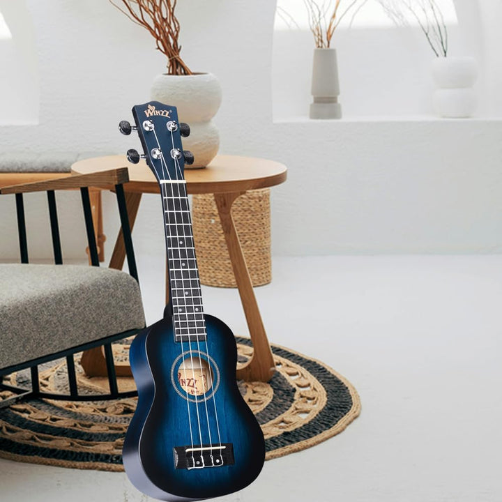 Winzz Ukulele Sopran Anfänger Set Kinderm Erwachsene, Einzigartiges Farbdesign, mit Tasche, Stimmger