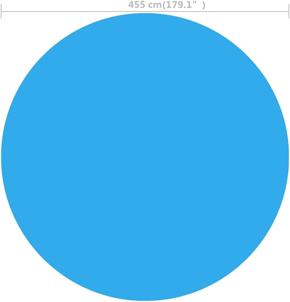 vidaXL Solar-Pool-Folie, rund, 3,6 m, für Terrasse, Schwimmen, Decke, Plane 15 ft Blau, 15 ft Blau