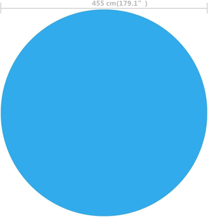 vidaXL Solar-Pool-Folie, rund, 3,6 m, für Terrasse, Schwimmen, Decke, Plane 15 ft Blau, 15 ft Blau