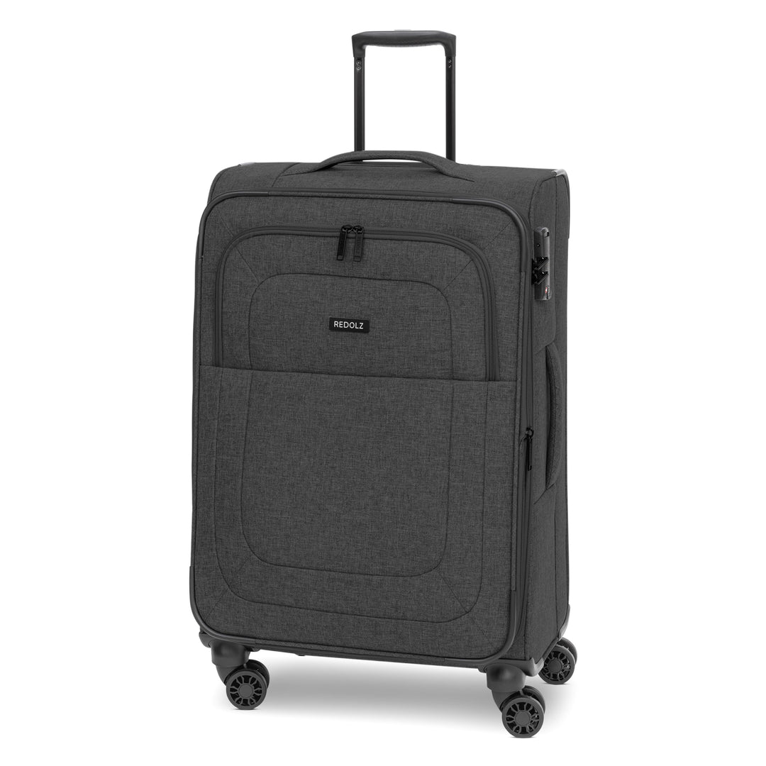 REDOLZ Essentials 12 MEDIUM Weichschalen Koffer für Männer & Frauen | Leichter Trolley 67 cm mit 4 D