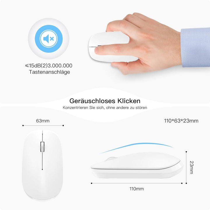 OMOTON Bluetooth Maus für Mac OS, kabllose Maus kompatible mit MacBook air/pro,iMac, ipad, Bluetooth