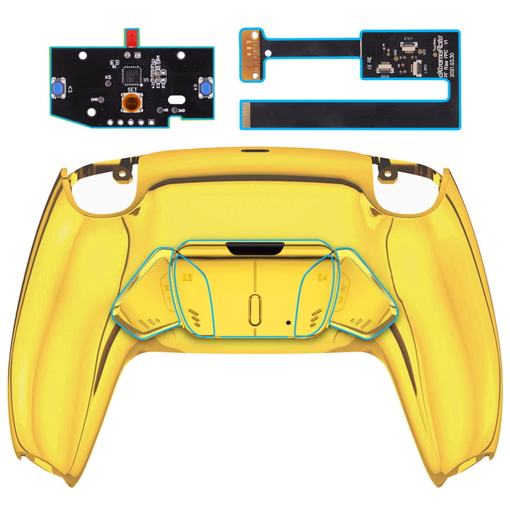 eXtremeRate Programmierbar RISE4 Remap Kit für ps5 Controller BDM-010/020,Remap Board&Rückplate Gehä