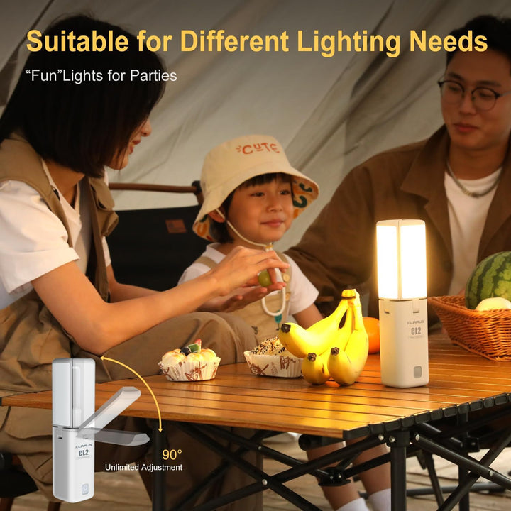 KLARUS CL2 Multifunktional Campinglampe, 10400 mAh wiederaufladbare Deform Camping Licht, 750 Lumen